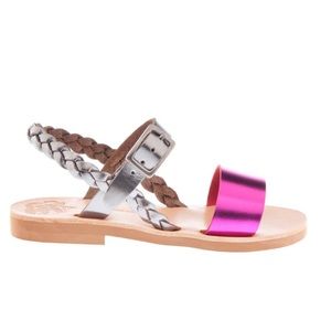 Tito & Zaira metallic braid trim sandals